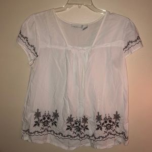Kim Rogers White Top Embroidered Size XL